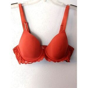 No Boundaries Womens Bra Red 36B Underwire Padded Adjustable Straps‎ Back Close